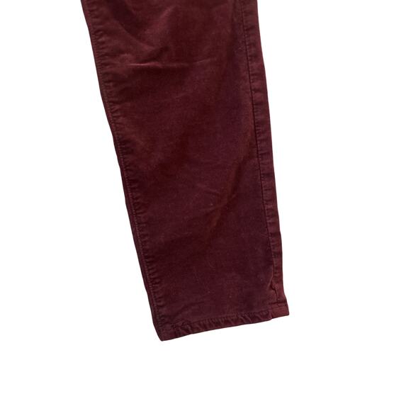 Women 27 AG Adriano Goldschmied The Stevie Slim Straight Ankle Corduroy Red - Picture 3 of 7